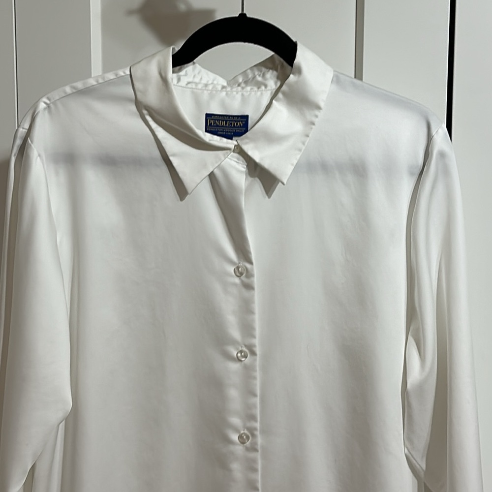 Pendleton White Button Down Shirt - Beautiful Sof… - image 2